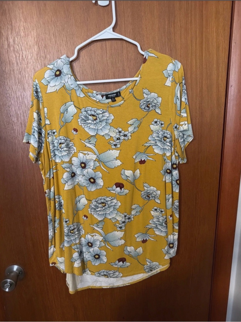 Premise Mustard Yellow Floral Short-Sleeve Tee